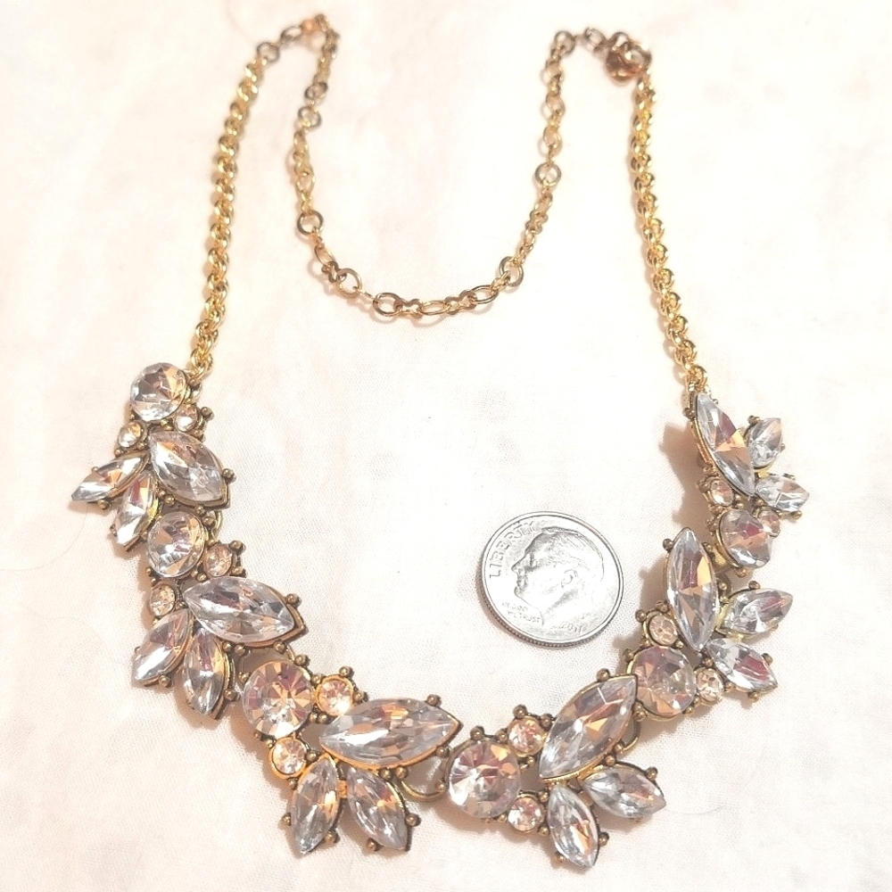 18K Gold Plated TAOLEI Designs NYC Rhinestone Statement Necklace